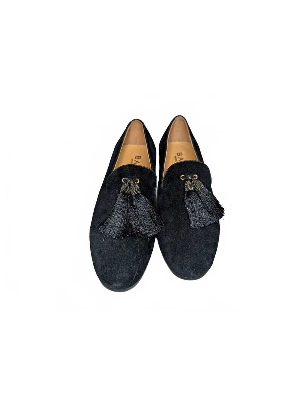 VTG 90's Bally Men's Black Suede Tassel Loafers Made in Italy Size 42
